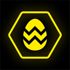 Neon Button Polygon - Osterei