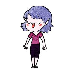 cartoon elf girl