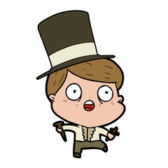 cartoon frightened man hunting halloween vampires