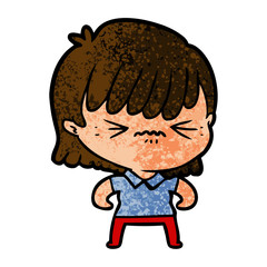 annoyed cartoon girl