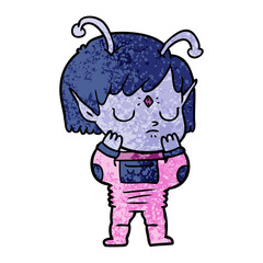 cartoon alien girl