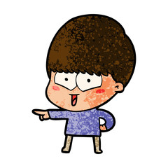 cartoon happy boy