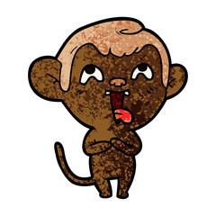 crazy cartoon monkey