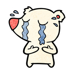 sad little polar bear cartoon