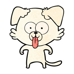 cartoon dog with tongue sticking out