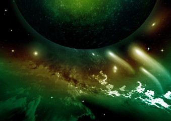 galaxy in a free space