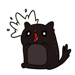 cartoon shocked cat amazed