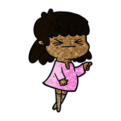 cartoon angry girl