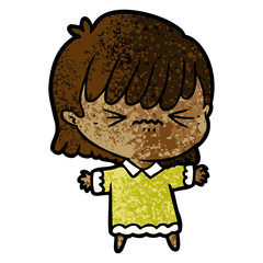 annoyed cartoon girl