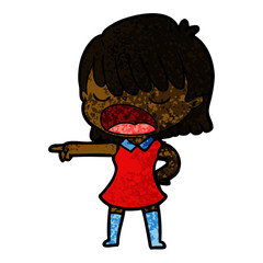 cartoon woman talking loudly