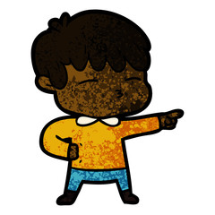 cartoon curious boy