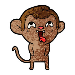 crazy cartoon monkey