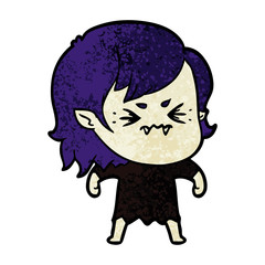 annoyed cartoon vampire girl