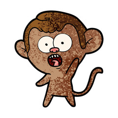 cartoon shocked monkey