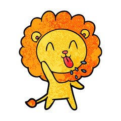 happy cartoon lion