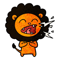 cartoon roaring lion