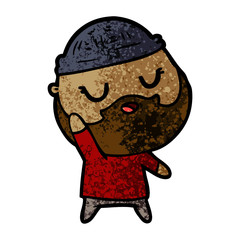 cute cartoon man with beard