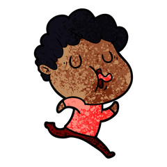 Fototapeta premium cartoon man singing