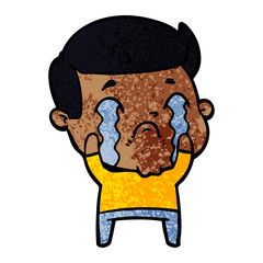 cartoon man crying