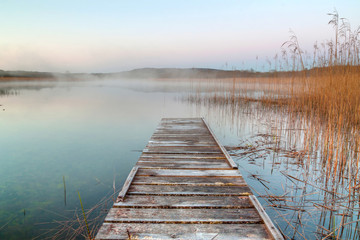 Fototapeta na wymiar Sunrise at the lake in Ireland