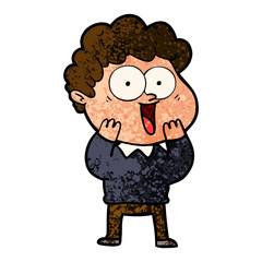 cartoon happy man