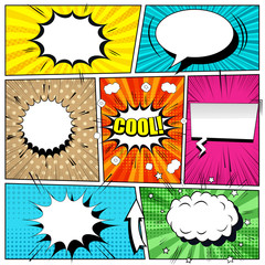 Comic book bright background