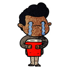 cartoon man crying