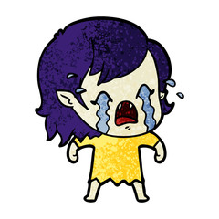 cartoon crying vampire girl
