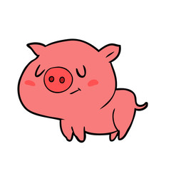 cute cartoon pig
