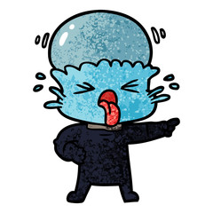 disgusted cartoon alien