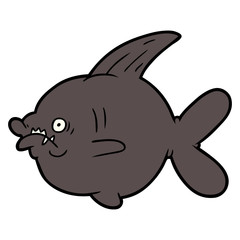 cartoon ugly fish