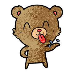 rude cartoon bear