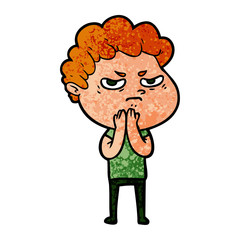 cartoon angry man