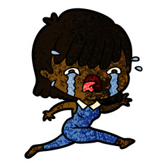cartoon girl crying