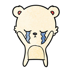 crying cartoon polar bear