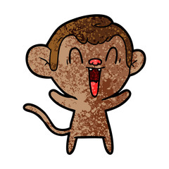 cartoon laughing monkey