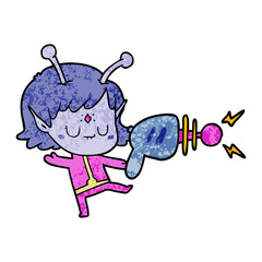 cartoon alien girl