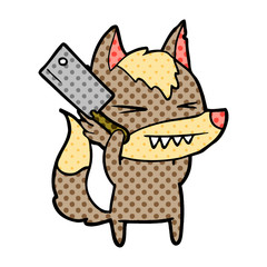 angry wolf cartoon