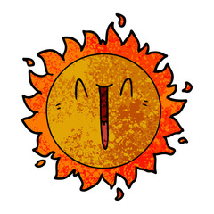 happy cartoon sun