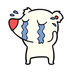 sad little polar bear cartoon