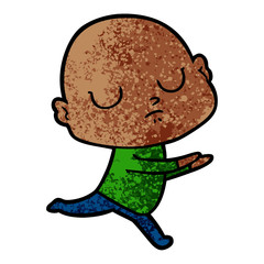cartoon bald man