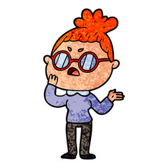 cartoon annoyed woman