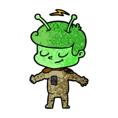 friendly cartoon spaceman