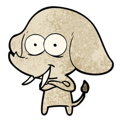 happy cartoon elephant
