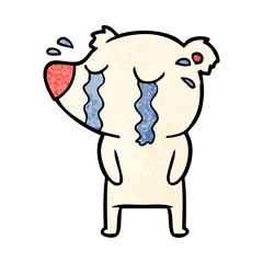 sad little polar bear cartoon