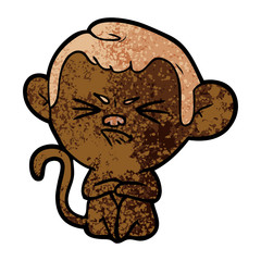 cartoon annoyed monkey