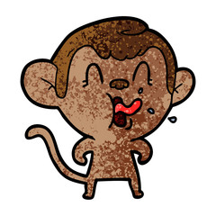 crazy cartoon monkey