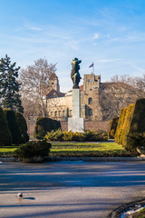 Belgrade, Serbia January 27, 2016: Memorial of gratitude to France, Kalemegdan