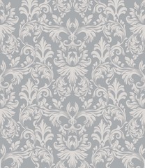 Vector Baroque ornament pattern background. Vintage handmade rich decor fabric textures