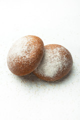 Fresh bread isolated on white background.